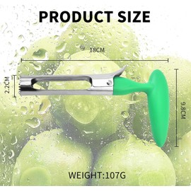 Descorazonador de manzanas de acero inoxidable, estable y práctico, cortador de manzanas para cocina, descorazonador de manzanas, descorazonador de frutas, descorazonador de frutas, descorazonador de