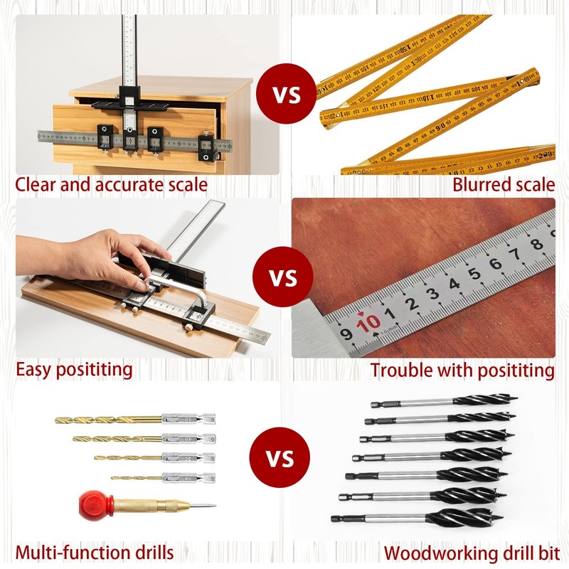 Solike Cabinet Hardware Jig, Aluminum Alloy Cabinet Handle Jig Tool