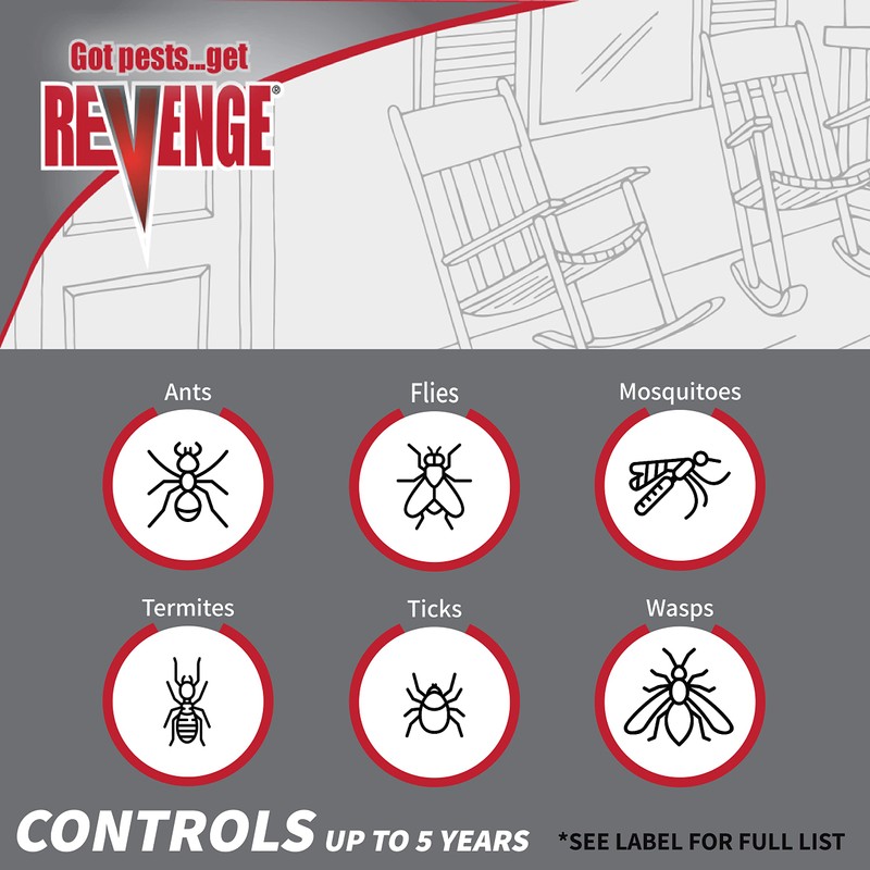 REVENGE Termite & Carpenter Ant Killer, 32 oz Concentrate, Long