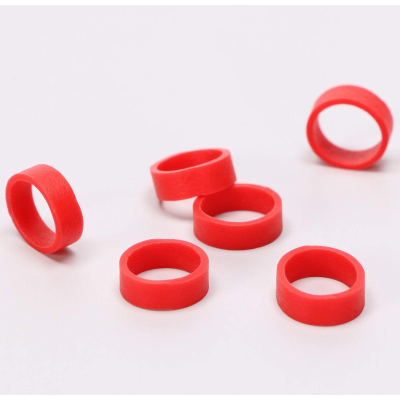 ONLYKXY 250 Pieces Red Silicone Cable Ties Data Lines Silicone
