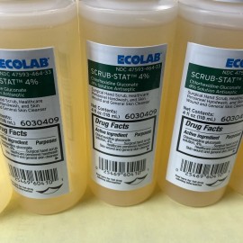 Ecolab Scrub-Stat 6030409 Surgical Hand Scrub 4 Ounce Box of 10