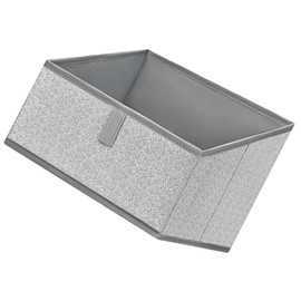 Ciieeo Foldable Trapezoid Storage Bin Multi Function Clothes Organizer for Bedroom Closet Space Saving Fabric Storage Box for Books Daily Essentials Grey