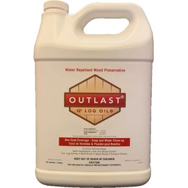 Outlast - Q8 Log Oil Wood Preservative for Decks, Log Homes, End Cuts, & More - Natural - 1 Gallon