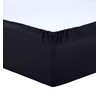 VISION Fitted Sheet 150 x 200 cm Black 100% Cotton