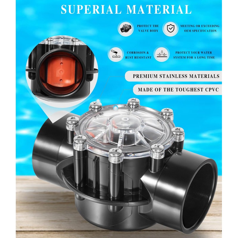 Replacement for Jandy 7305 Check Valve 180 Degree 2 Inch