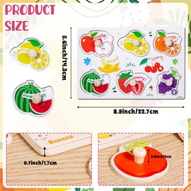 GwaOery Wooden Puzzles Jigsaw, Montessori Toys Kids Fun Games for 1 Year Old Educational Toys Preschool Educational Jigsaw Puzzles for Toddlers Boys Girls Birthday Gift