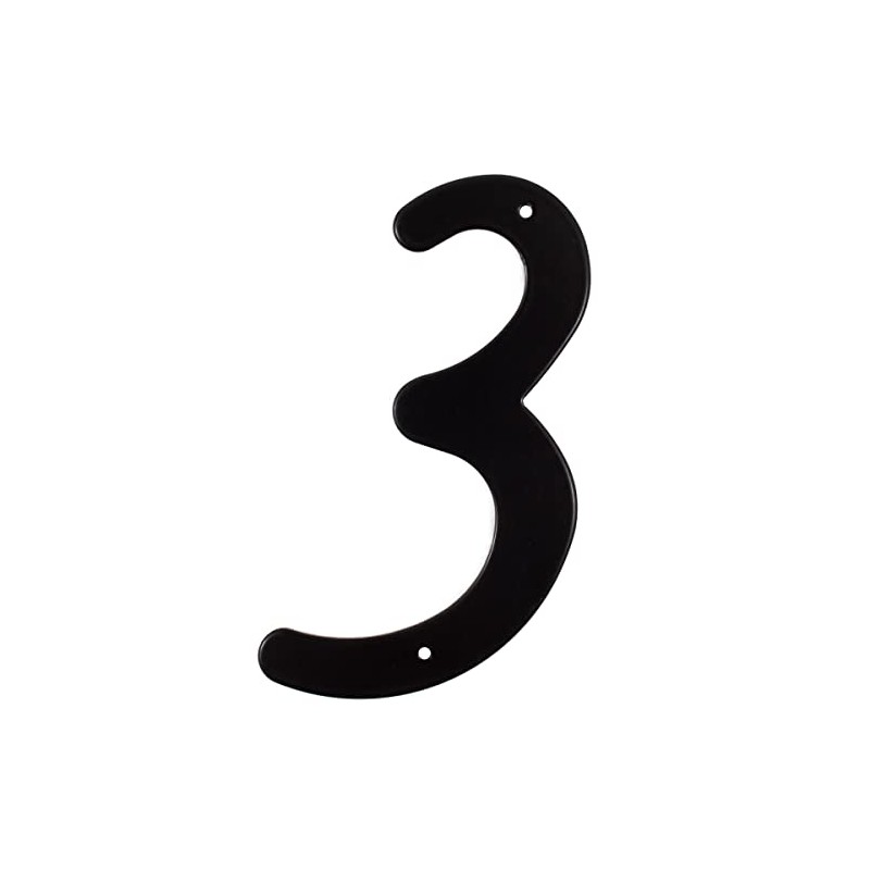 Stone Harbor Hardware Smooth House Number, #3, 4 Inches, Matte