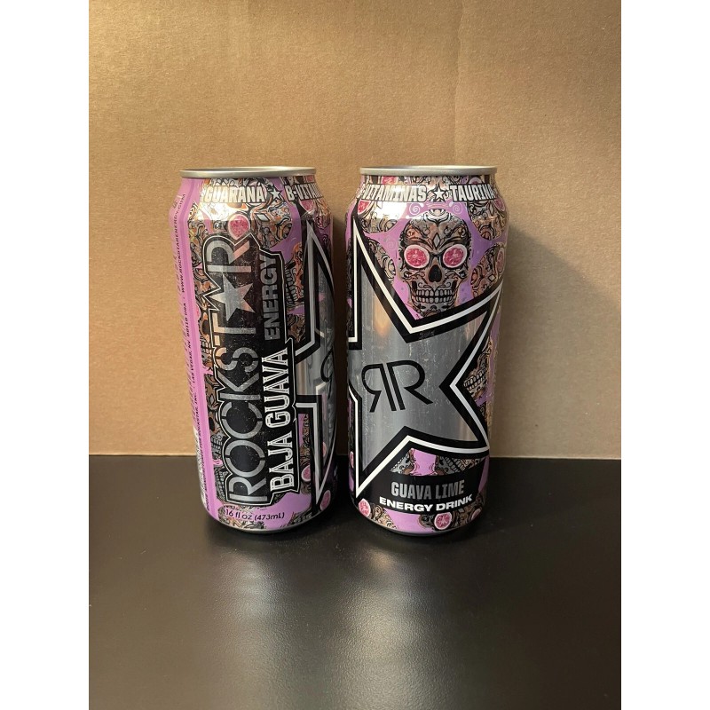 Rockstar Two (2) Rockstar Energy Baja Guava Lime Full 16oz