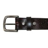 CTM Embossed Leather Money Belt with Removable Buckle, 36, Brown