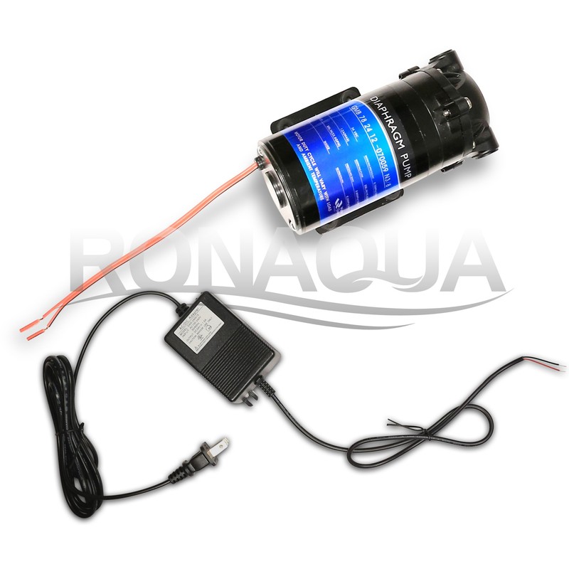 Booster Pump with Transformer Adapter for 50 GPD Reverse Osmosis