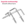 Qrity 20 mm L Hook Screws, Small Screw Hooks, Wall