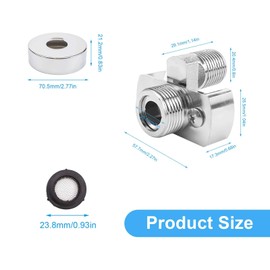 KLEHOPE Mixer Shower, 2 Pieces Bar Shower Fixing Kit, Shower Connector Shower Fixing Kit, for Adjusting Water Valve, Water Leak Problems