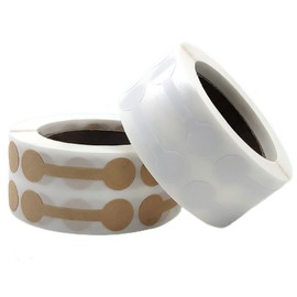 1000PCS Price Stickers for Small Business Jewelry Price Tags Self Adhesive White and Brown Blank Jewelry Price Label Roll for Clothing Ring Necklace Earring Price Identify Rectangle Label