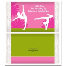 Candles and Favors Gymnastics - Custom Birthday Party Popcorn Wrappers - Set of 12