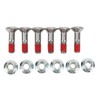 EBTOOLS Sprocket Bolt Kit M8 Aluminium Alloy Nickel Plated 6pcs