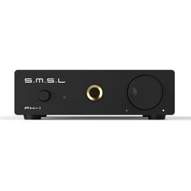 SMSL PH-1 High Fidelity MM Phono Amplifier Gold Gain 46dB SNR 84dB THD+N 0.008% 6.35mm Headphone Jack Hi-Res Amp RCA Input/Output Palm Size Volume Single MM Amplifier