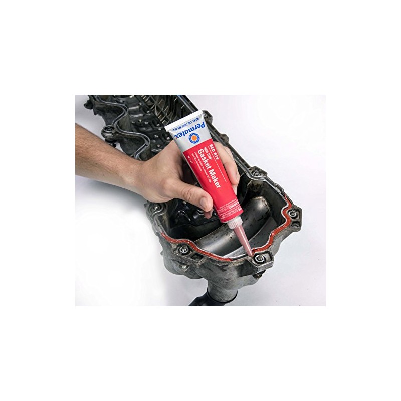 Permatex 81160-12PK High-Temp Red RTV Silicone Gasket, 3 oz. (Pack
