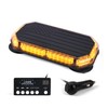 Xprite Amber Rooftop Emergency Strobe Light Bar, US Flag Beacon