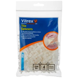 Vitrex 10 2041 Floor Tile Spacers 4.00mm (Pack of 250)