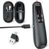 Rechargeable Presentation Clicker with Case, Power Digital Display Wireless Presenter