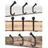 FUXXER® 3 x Heavy Rustic Solid Iron Hooks, Coat Hooks,