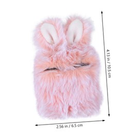CAXUSD 1pc Cartoon Plush Rabbit Ear Protective Cover for Cute and Fluffy Wireless Earphone Case Scratch Flexible Design for Girls for Occasions