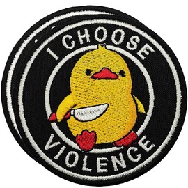 AXEN I Choose Violence Patches, Funny Tactical Morale Patches Hook & Loop Fasten Patches for Tactical Backpack Uniform Bag Jacket Vest Cap Hat Gears