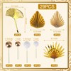 Pack of 29 Cake Toppers Gold, Roses, Magnolia, Grass, Barley,