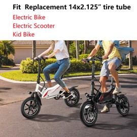 Heavy-Duty 14x2.125 Bike Inner Tubes Compatible with Jetson and Gotrax Electric Scooters, 2 Pack 14 inch Replacement Bicycle Tubes with Bent Valve Stem for Electric Bike, E-Bike and 14 Inch Bike