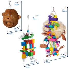 Prevue Pet Products Munchers Delight 3 Piece Bird Toy Bundle