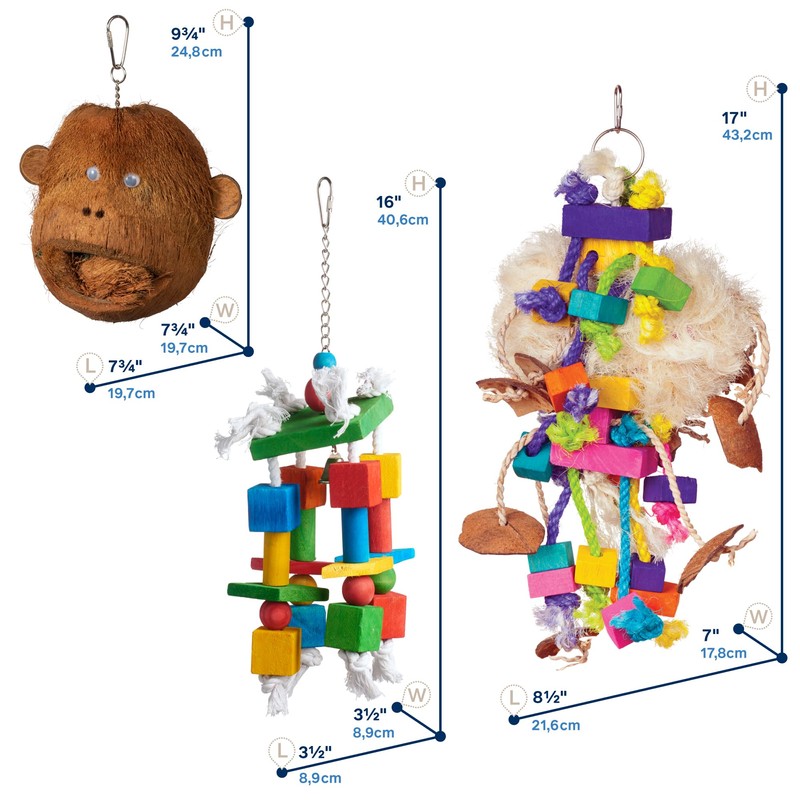 Prevue Pet Products Munchers Delight 3 Piece Bird Toy Bundle