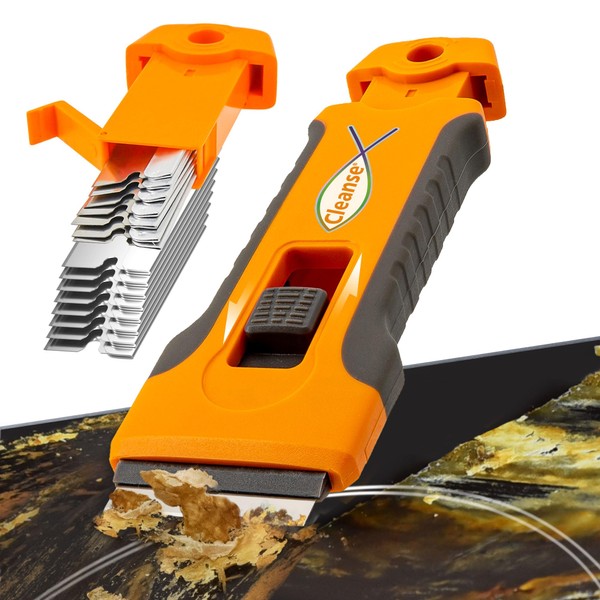 Razor Blade Scraper Tool with 15pcs Extra Blades, Cleaning Razor