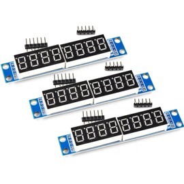 CANADUINO® 3 x Serial LED 7-Segment Display 8-Digits MAX7219-9.5mm