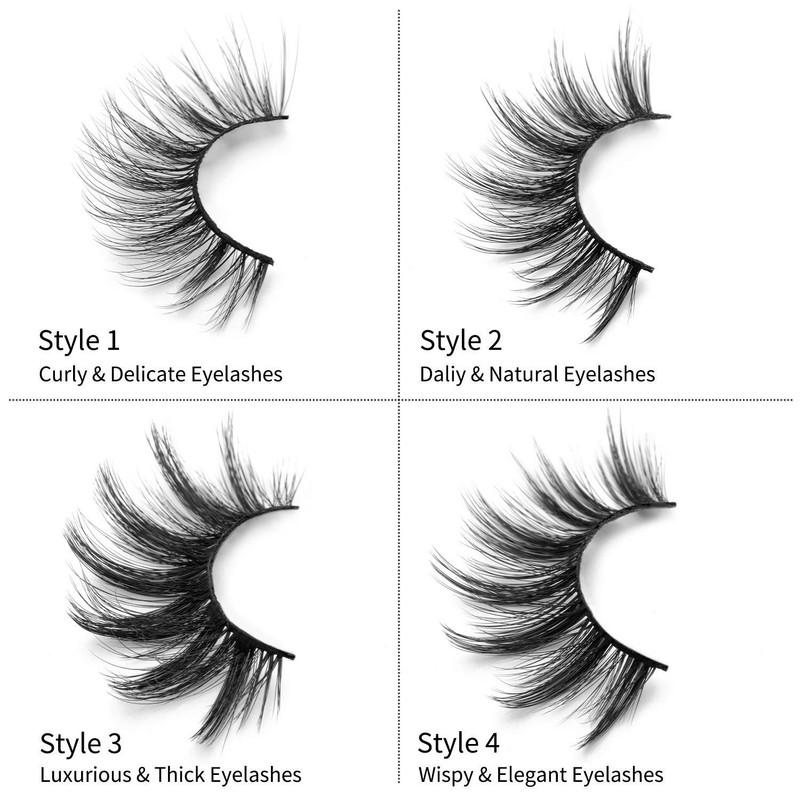 Dysilk 6D false eyelashes, dramatic reusable handmade thick eyelashes, natural