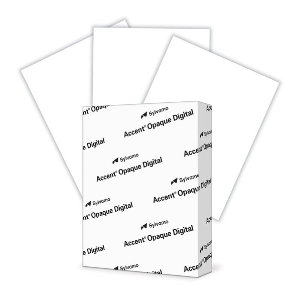Accent Opaque White 80lb, 8.5” x 11” Cardstock Paper, 216gsm,