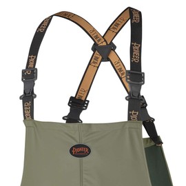 Pioneer Waterproof Oil-Resistant Bib Pants - Work Overalls for Men - Khaki Green