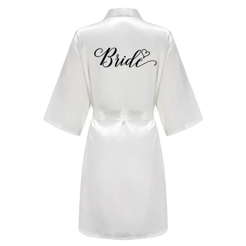 Satin Kimono Robe Women – Silk Bathrobe Bridal, Lounge Robe