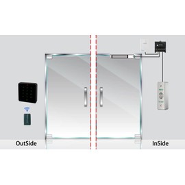 Electric Magnetic Lock Kit 600lb Electromagnetic Lock Waterproof RFID Keypad with Press to Exit Button Doorbell Chime Buzzer for Door Access System