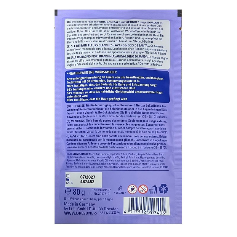 Dresdner Essenz Bath Salts + Retinol + Squalane 6 x