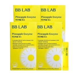 BB Lab Pineapple Enzyme Bromelain 30 sachets 4 | Nutrione | Nutritional intake for breakfast, digestion stimulant, health function, pleasant transformation / 비비랩 파인애플 효소 브로멜라인 30포 4개 | 뉴트리원 | 아침대용 영양섭취 소화촉진제 건강기능 쾌변습