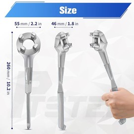 PTSTEL Bung Wrench, 3 Pack Aluminum Drum Plug Barrel Wrench for Opening 10 15 20 30 55 Gallon Drum, Drum Opener Tool For Most Standard 2"& 3/4" Plugs On Tight-Head, 3pcs