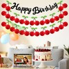 RoundFunny 3 Pack Happy Birthday Cherry Banner Party Decoration 8.