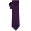 KissTies Mens Satin Necktie Grape Plum Purple Solid Tie +