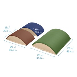 ECR4Kids SoftZone Colorful Log Climber Set, Balance Builders, Earthtone, 3-Piece