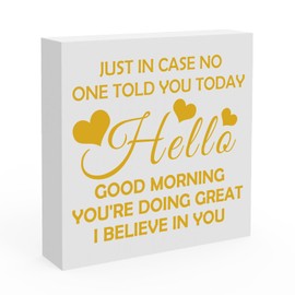 Inspirational Gifts for Women Men Wood Home Office Desk Decor Motivational Quotes Wooden Sign Leaving Job Gifts for Coworker Nurse Teacher Doctor Decor Gifts Friend Birthday Christmas Office Gift