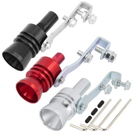 Turbo Sound Simulator Whistle, Tianher Pack of 3 Exhaust Pipe Tailpipe Blow Off Valve Aluminium Alloy Car Vehicle Automobile Modified Turbo Sound Tail Throat Whistle Pipe Blow Off Valve Simulator