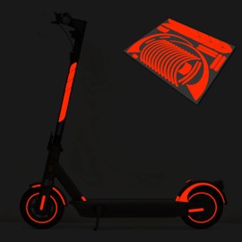 m2medien Sticker Set 25 Pieces on 34 x 22 cm Sheet Suitable for Segway Ninebot Max g30d E-Scooter, Red reflective