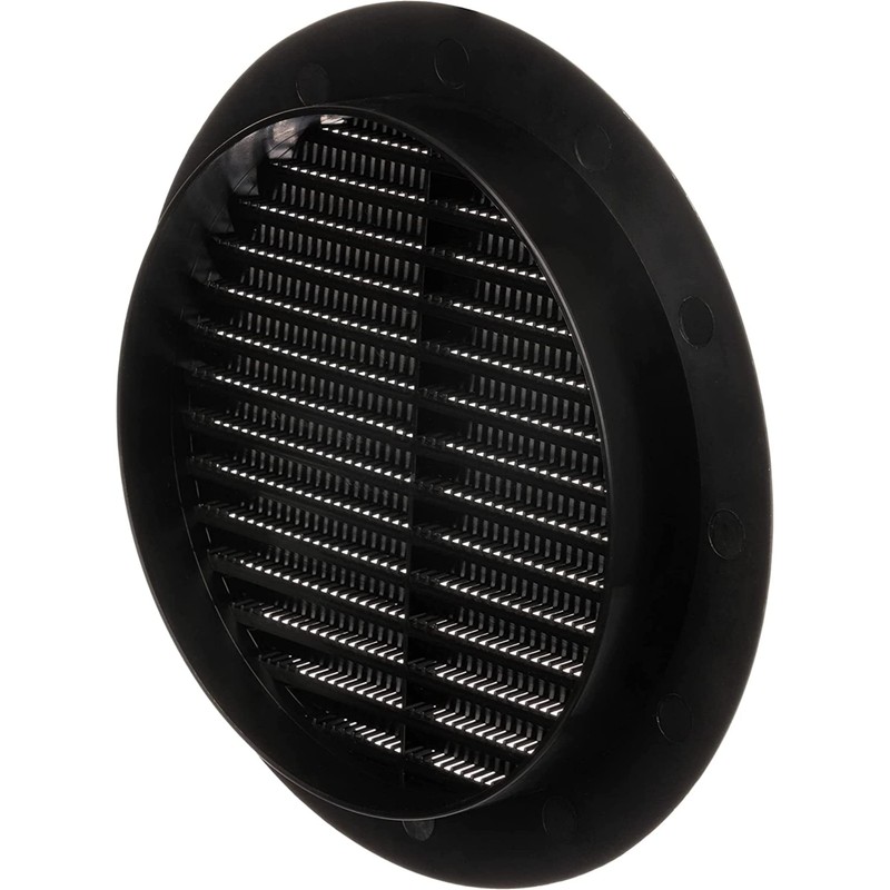 Ø 150mm / 6 inch Black Plastic Ventilation Grille -