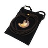 1pc Natural Stone Magatama Necklace Carved Dragon Rose Quartz (Gold)