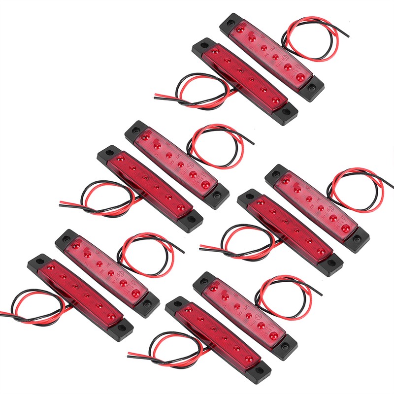 10Pcs/Set Truck Side Marker Light Signal Warning Indicator Lamp with